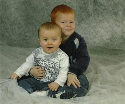 Declan with his bib brother Aidan