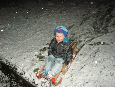 Declan enjoying the snow