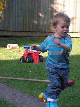 Declan on his skates