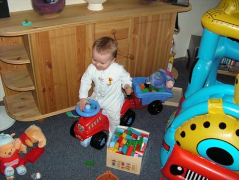 Happy on his tractor