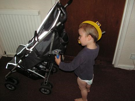 Declan fixing his Buggy