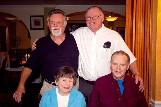 Dad with his 2  brothers Rick and George and his lovely Mom, Hazel.