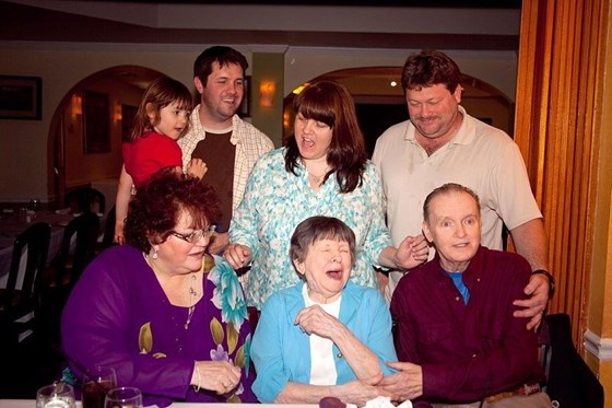 Schmidt Family~ top Nya, Dannon, Dalene, David bottom Mamma G, Nanny and Dad