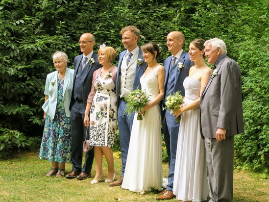 Ellie with all the family at Lianne and Robert’s wedding 24th July 2018