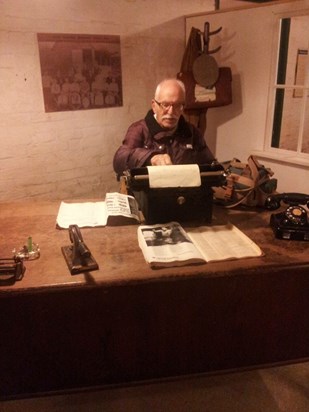many can remember seeing Fred working a typewriter 
