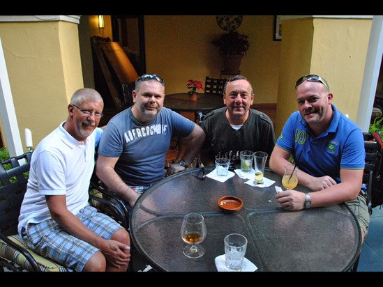 David and George with Kevin and John, San Juan, Puerto Rico