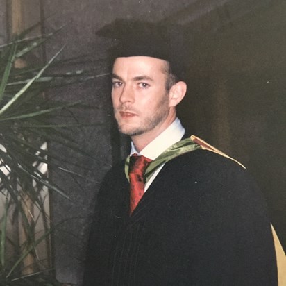 Patrick James Shannon graduated with his second MSc from City University in London.