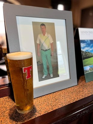 Pint for Terry at his golf competition 🏌🍻💚xD