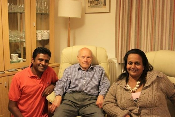 At his apartment in September 2011 - Chamila and Duncan 