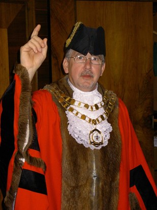 Garry dressed in the Mayor of Swindon's regalia!