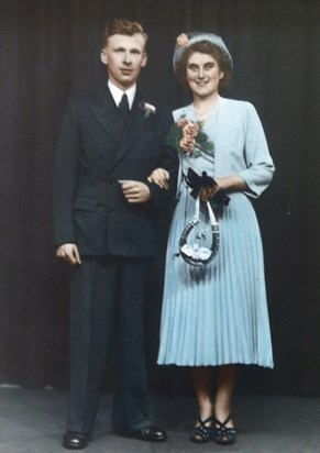 Joan (nee Golightly) and Lawrence Tully's Wedding 12 August 1950