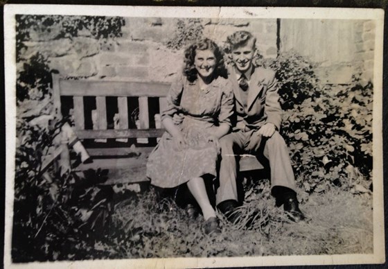 Joan Golightly and Lawrence Tully, courting in Wolsingham.