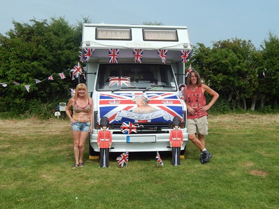 Marlene decorated the motor-home for the Queens Birthday