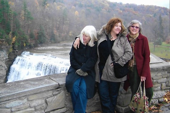 Val, Penny and Jane at Letchworth State Park, New York