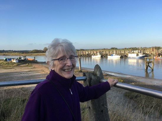 Joan on our last visit to the coast last summer
