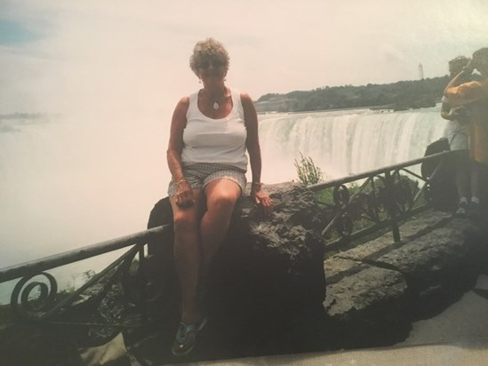 Mam of all the places you loved in Canada,Niagara Falls was your favourite place to be. Love always.