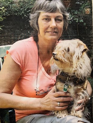 Mum and Heidi in the garden