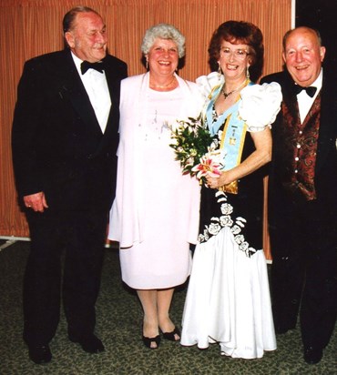 Mum and Dad with George and Norma Baulch Oct 1994