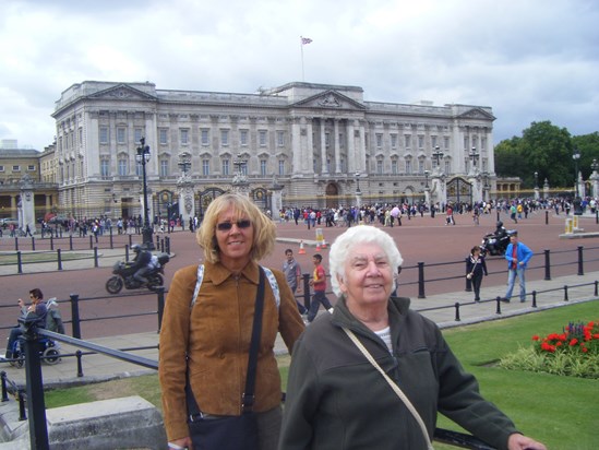 Mum and Jan at Buckingham Palace