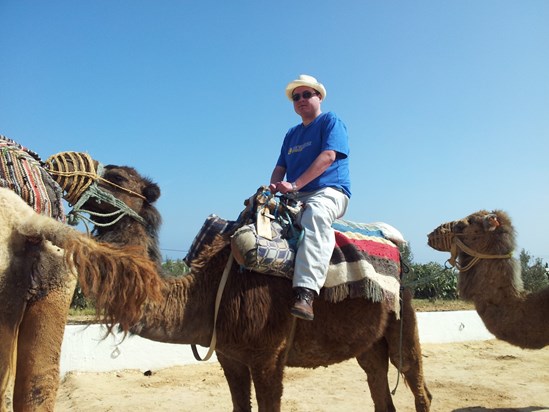 on a camel... very unconvinced