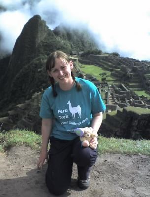 Me at Machu Piccu after not showering for 4 days lol!
