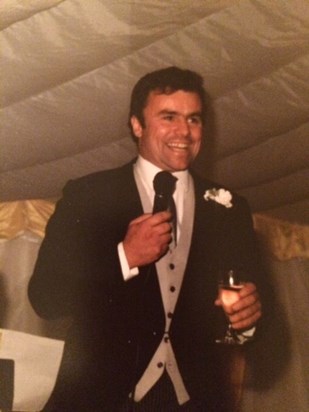 Paul at Caroline and Mark's wedding - 1992
