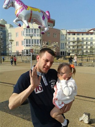 Rich with his youngest daughter Mickaya April 2015