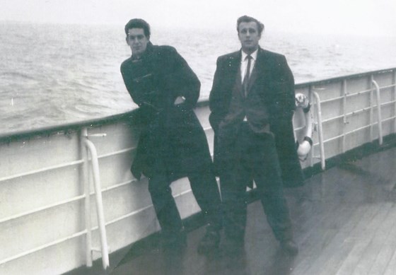 Geoff and David Stichbury, 1961, en route for weekend in Paris