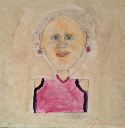 Great Gran, painted by Darcey 29.10.2012, aged 9