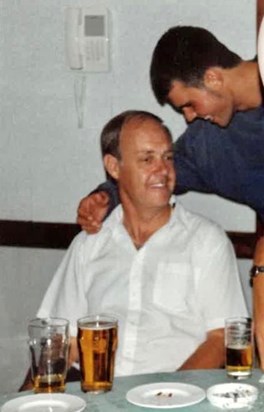 With son Matthew (1995)