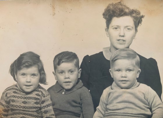 Ann, Pete and Geoff with mum - Late1940’s   