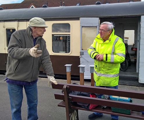 Discussions on the model railway with Chris