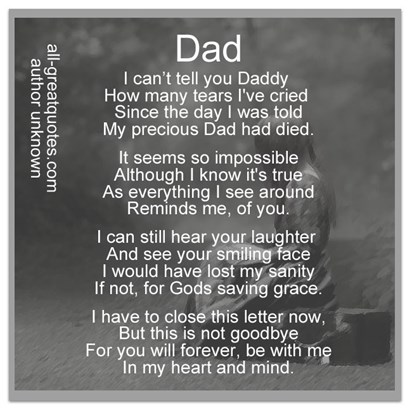You were so special - the world is still mourning you Daddy...