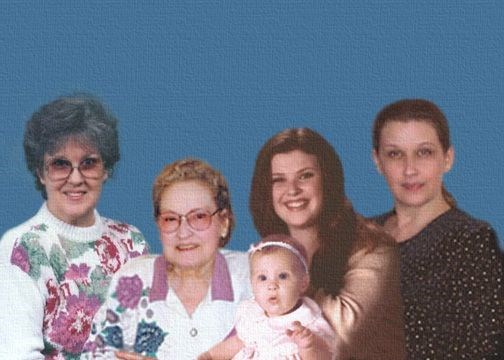 2002 Nila Jean,Mom,Isabel,Cheyenne,Pamela