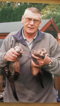 Ken with Dolly and Bandit - 2 of his babies 