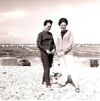 Chris and Friend Doreen at the Beach in Selsey