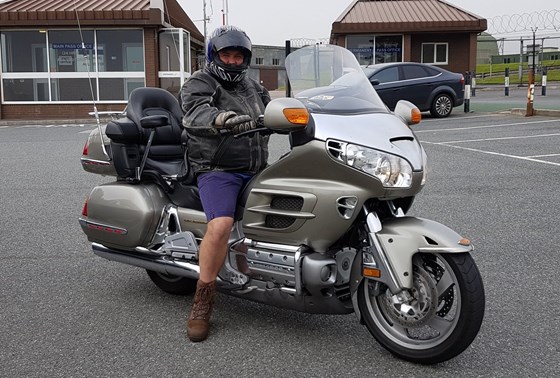 RT on his old mans bike outside of Culdrose. This photo was taken almost a year ago to the day. 