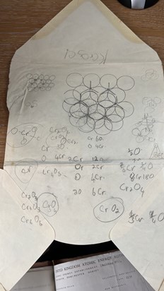 Paul Gray's discovered pencil scribbles from 1958 depicting the Flower of Life