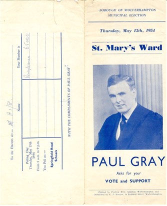 1954 election St Mary's Ward Wolverhampton