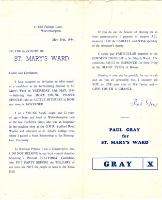 1954 election PGray stmarysward 2