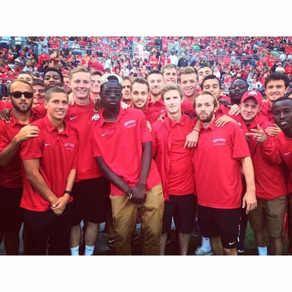 Fikayo with his team at Ohio State
