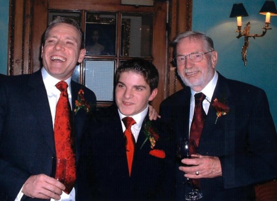Ray Hill, Liam Salmon and Jim at Jane and Ray's wedding