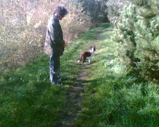 Doing what he loved: walking his dogs on the Chevin