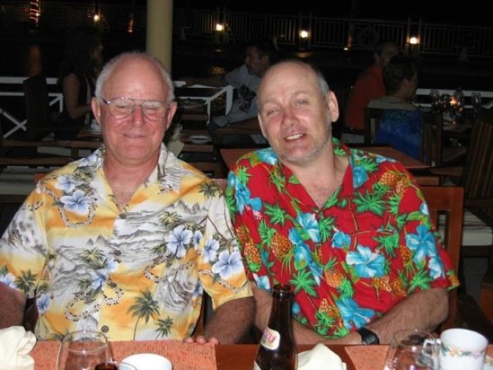 Graham and I on holiday in Mauritius in 2005