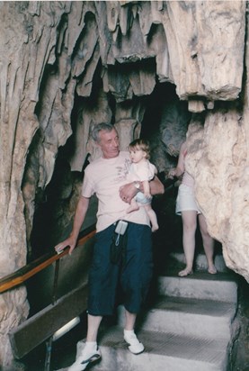 dad in nerja cave