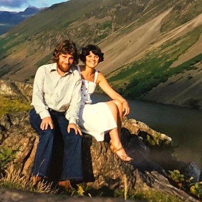 Andrew and Angela in Wastwater in 1976