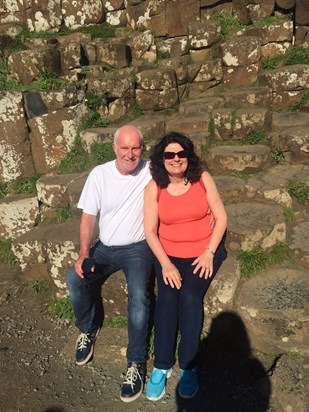 Andrew and Angela in Giants Causeway 2016