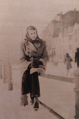 In the snow, 1948