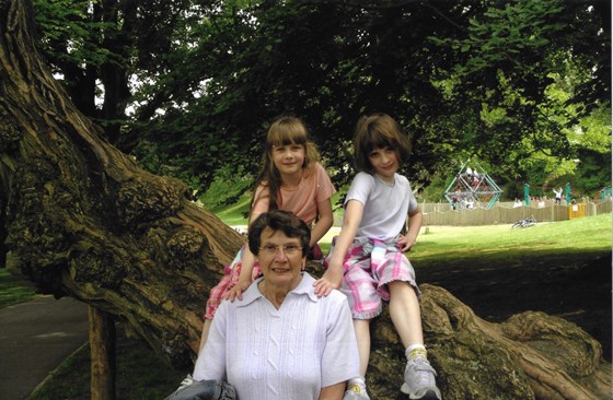 Joan with granddaughters Rhiannon and Issy