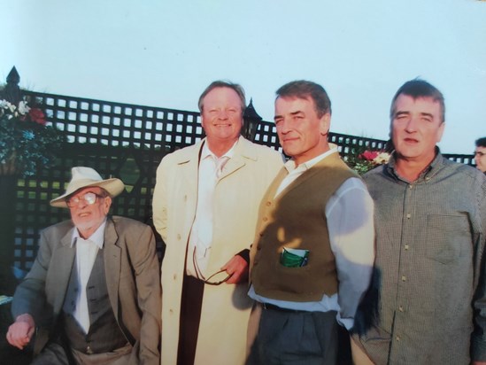 Tom with his Dad Jim, and brothers Jimmy and Robbie 